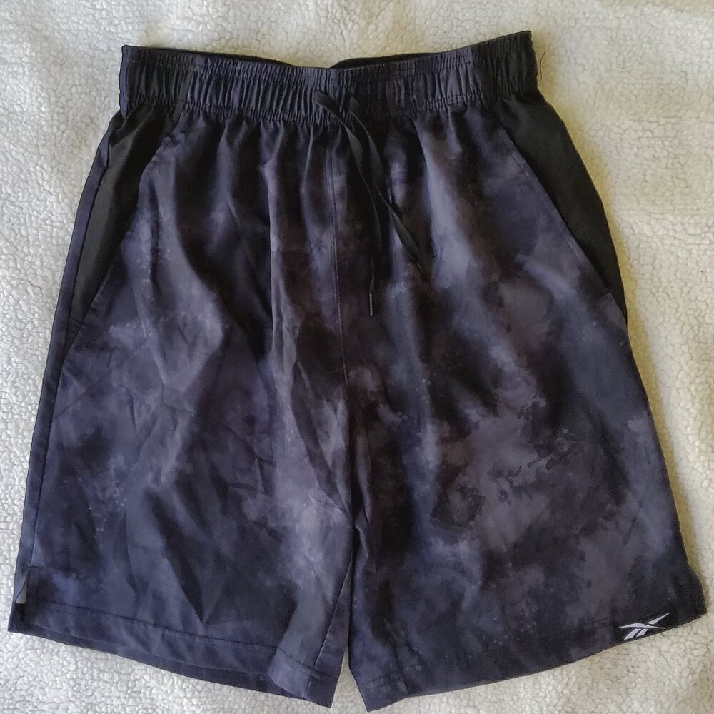 Reebok Mens Speedwick Running Shorts Medium Black Gray Cloud Dye Athletic Gym